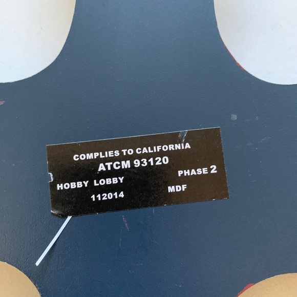 Red and Blue Cross Wall Decor - Picture 4 of 4